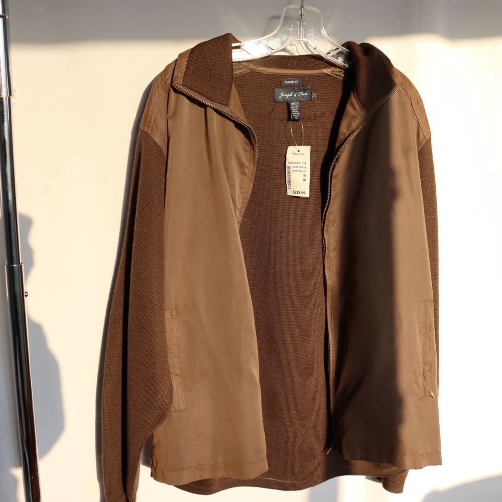 NWT Joesph & Feiss brown collared jacket